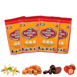 Survival Tabs 8-Day Food Supply 96 Tabs Emergency Food Replacement Disaster Preparedness for Earthquake Flood Tsunami Gluten Free and Non-GMO 25 Years Shelf Life Long Term Food Storage - Mixed Flavor