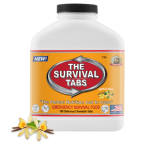 Survival Tabs - 15-Day Food Supply - Vanilla Malt - Gluten Free and Non-GMO